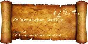 Östreicher Azár névjegykártya